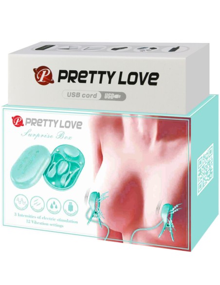 PRETTY LOVE SURPRISE BOX PINZAS ELECTRO ESTIMULACION AZUL