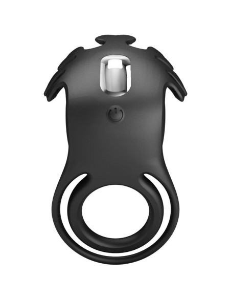 PRETTY LOVE RUBEN ANILLO VIBRADOR 7 VIBRACIONES SILICONA NEGRO