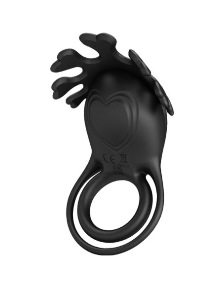 PRETTY LOVE RUBEN ANILLO VIBRADOR 7 VIBRACIONES SILICONA NEGRO
