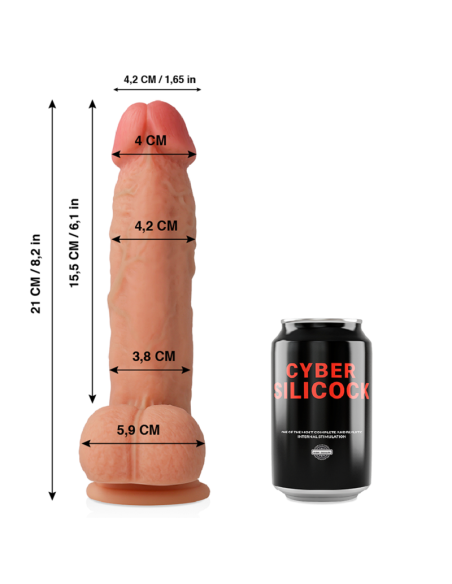 CYBER SILICOCK SAUL REALISTICO SILICONA LIQUIDA 21 CM