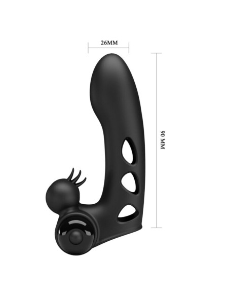 PRETTY LOVE ORLANDO FUNDA DE DEDO VIBRADOR NEGRO