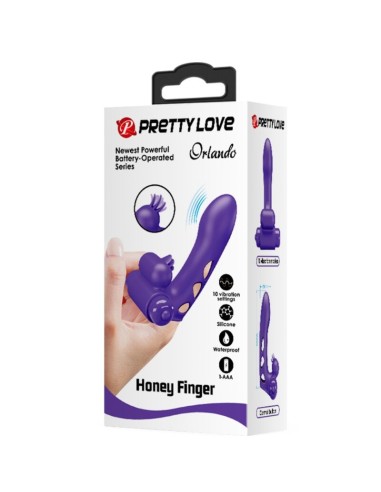 PRETTY LOVE ORLANDO FUNDA DE DEDO VIBRADOR MORADO