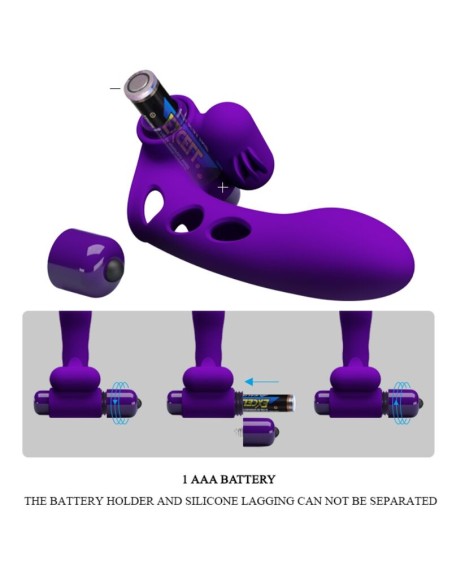 PRETTY LOVE ORLANDO FUNDA DE DEDO VIBRADOR MORADO