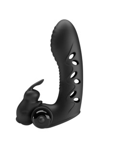 PRETTY LOVE VANCE FUNDA DEDO VIBRADOR CONEJO NEGRO