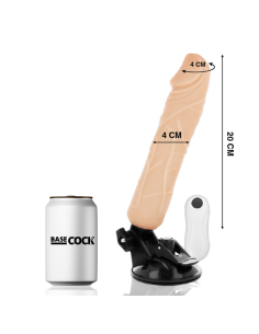 BASECOCK VIBRADOR REALISTICO CONTROL REMOTO NATURAL 20 CM