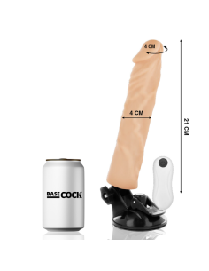 BASECOCK VIBRADOR REALISTICO CONTROL REMOTO NATURAL 21 CM