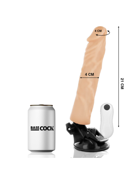 BASECOCK VIBRADOR REALISTICO CONTROL REMOTO NATURAL 21 CM BASECOCK VIBRADOR REALISTICO CONTROL REMOTO NATURAL 21 CM
