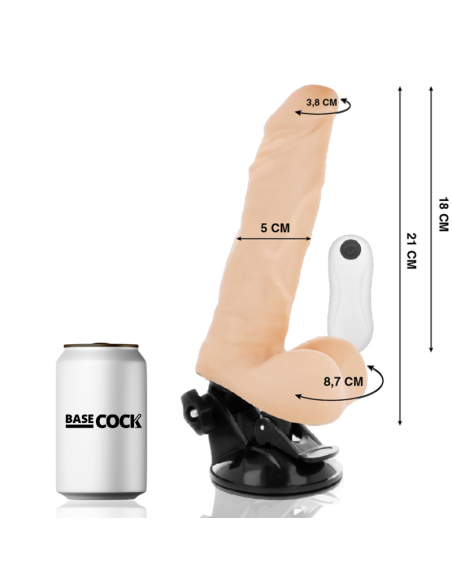 BASECOCK VIBRADOR ARTICULABLE CONTROL REMOTO NATURAL 21 CM BASECOCK VIBRADOR ARTICULABLE CONTROL REMOTO NATURAL 21 CM