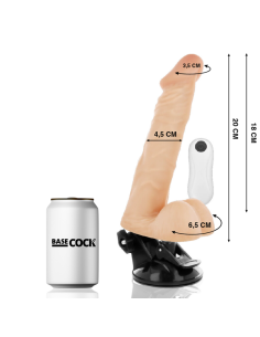 BASECOCK VIBRADOR ARTICULABLE CONTROL REMOTO NATURAL 20 CM