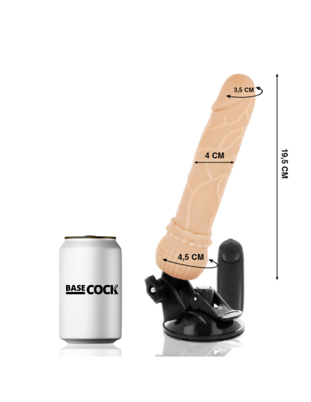 BASECOCK VIBRADOR REALISTICO CONTROL REMOTO NATURAL 195 CM