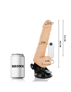 BASECOCK VIBRADOR REALISTICO CONTROL REMOTO NATURAL 185 CM