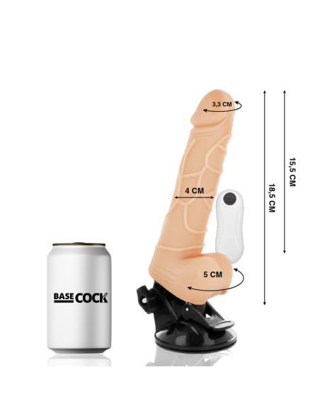 BASECOCK VIBRADOR REALISTICO CONTROL REMOTO NATURAL 185 CM