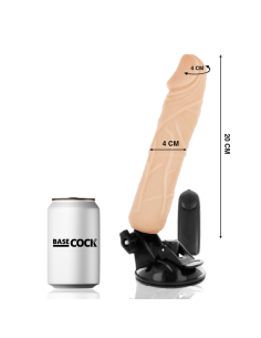 BASECOCK VIBRADOR REALISTICO CONTROL REMOTO NATURAL 20 CM