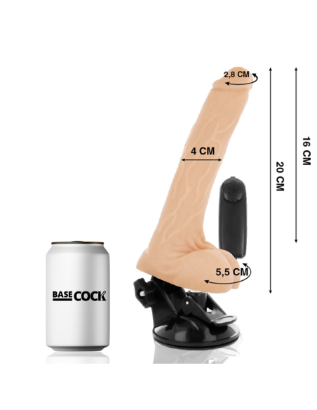 BASECOCK VIBRADOR REALISTICO CONTROL REMOTO NATURAL CON TESTICULOS 20 CM BASECOCK VIBRADOR REALISTICO CONTROL REMOTO NATURAL CON TESTICULOS 20 CM