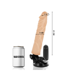 BASECOCK VIBRADOR REALISTICO CONTROL REMOTO NATURAL 21 CM