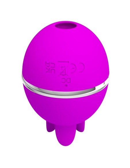 PRETTY LOVE VIBRADOR DE SILICONA REDONDO GEMINI BALL MORADO