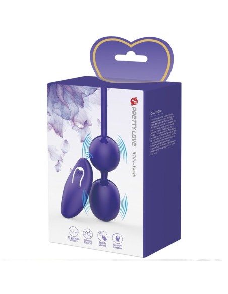 PRETTY LOVE WILLIE YOUTH BOLAS CONTROL REMOTO VIBRACION VIOLETA