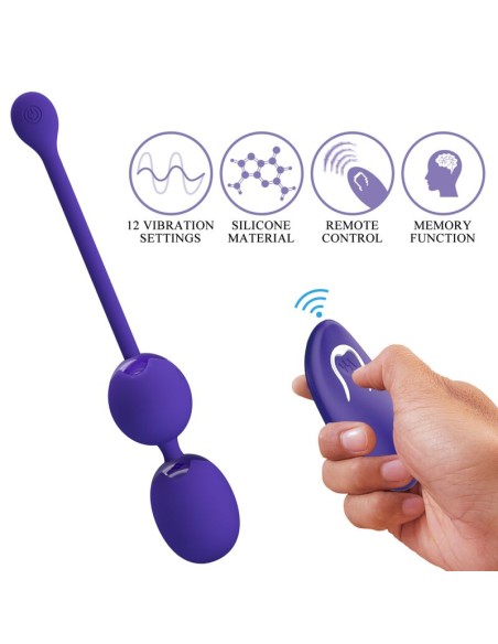 PRETTY LOVE WILLIE YOUTH BOLAS CONTROL REMOTO VIBRACION VIOLETA