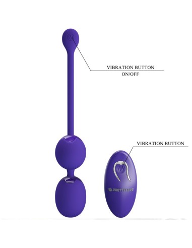 PRETTY LOVE WILLIE YOUTH BOLAS CONTROL REMOTO VIBRACION VIOLETA