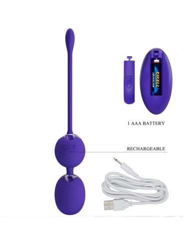 PRETTY LOVE WILLIE YOUTH BOLAS CONTROL REMOTO VIBRACION VIOLETA