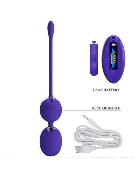 PRETTY LOVE WILLIE YOUTH BOLAS CONTROL REMOTO VIBRACION VIOLETA