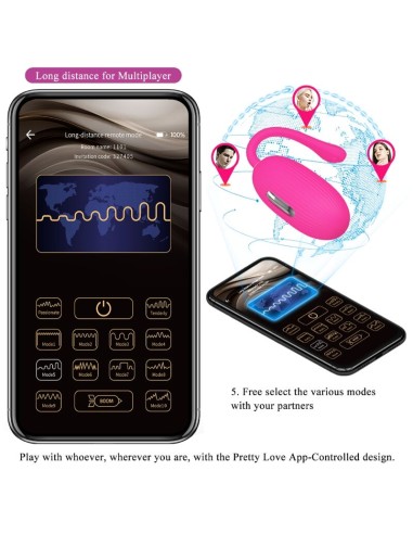 PRETTY LOVE DOREEN HUEVO VIBRADOR RECARGABLE MAGENTA