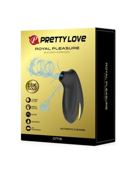 PRETTY LOVE SUCCIONADOR MASAJEADOR DE LUJO RECARGABLE NEGRO