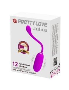 PRETTY LOVE JULIUS HUEVO VIBRADOR IMPERMEBLE RECARGABLE MORADO 2