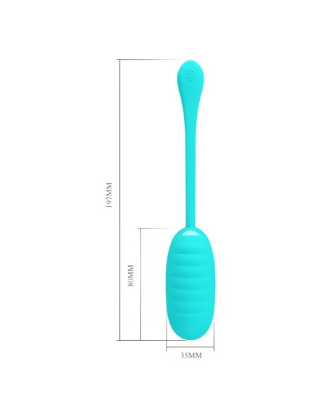PRETTY LOVE KIRK HUEVO VIBRADOR RECARGABLE VERDE CLARO