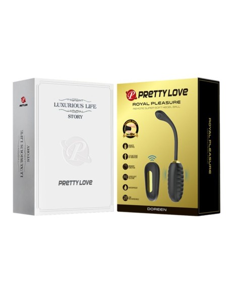 PRETTY LOVE DOREEN HUEVO VIBRADOR DE LUJO RECARGABLE NEGRO