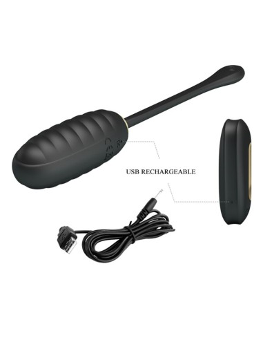 PRETTY LOVE DOREEN HUEVO VIBRADOR DE LUJO RECARGABLE NEGRO