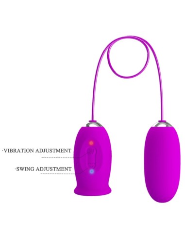PRETTY LOVE DAISY HUEVO DUAL VIBRADOR RECARGABLE MORADO