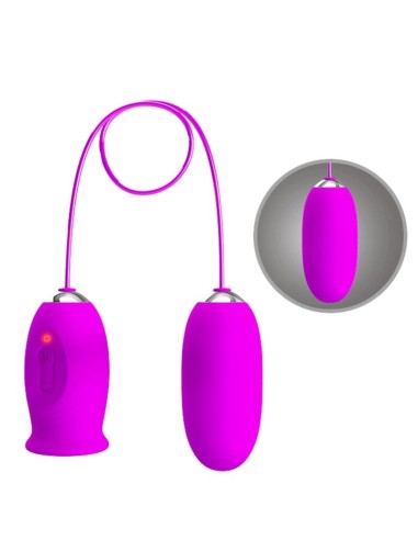 PRETTY LOVE DAISY HUEVO DUAL VIBRADOR RECARGABLE MORADO