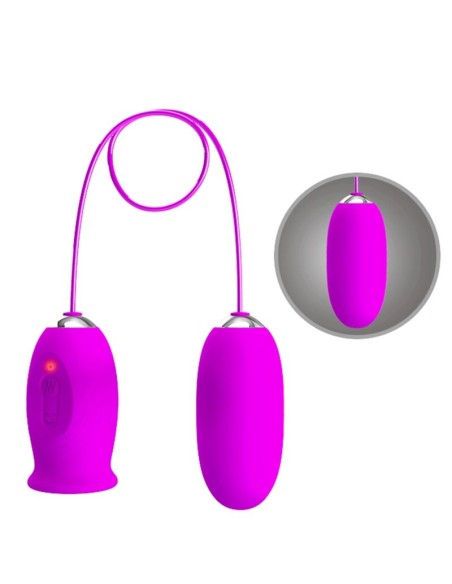 PRETTY LOVE DAISY HUEVO DUAL VIBRADOR RECARGABLE MORADO