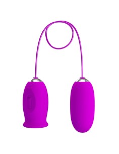 PRETTY LOVE DAISY HUEVO DUAL VIBRADOR RECARGABLE MORADO