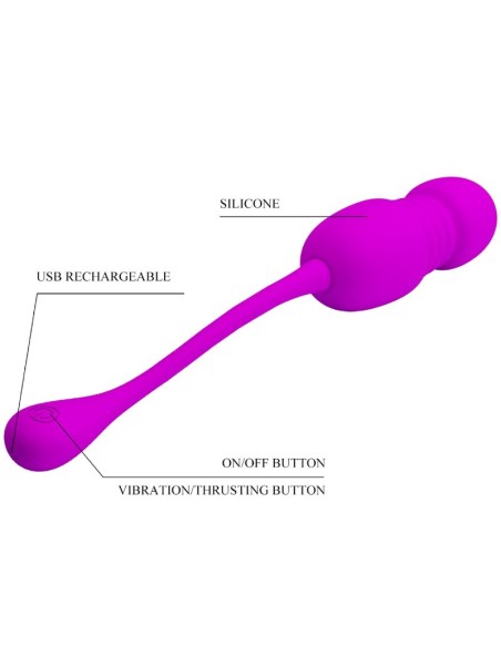 PRETTY LOVE CALLIE HUEVO VIBRADOR RECARGABLE MORADO