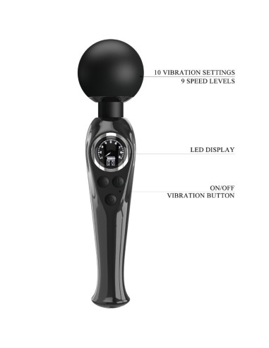 PRETTY LOVE SKYLER VIBRADOR WAND NEGRO