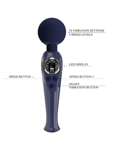 PRETTY LOVE SKYLER VIBRADOR WAND AZUL