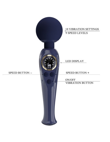 PRETTY LOVE SKYLER VIBRADOR WAND AZUL