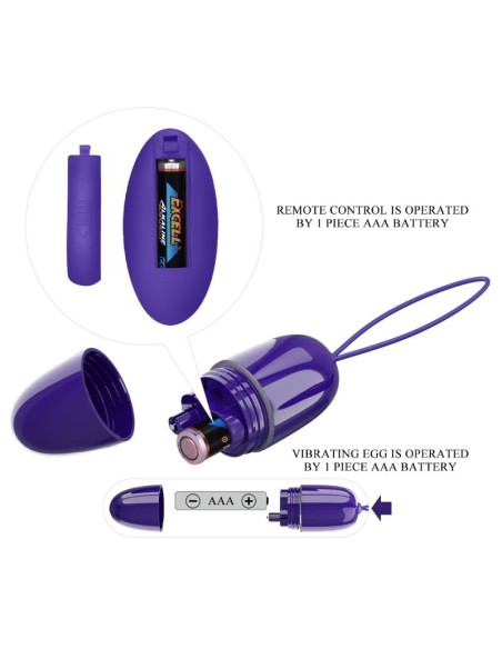 PRETTY LOVE SELKIE YOUTH MINI HUEVO VIBRADOR CONTROL REMOTO VIOLETA