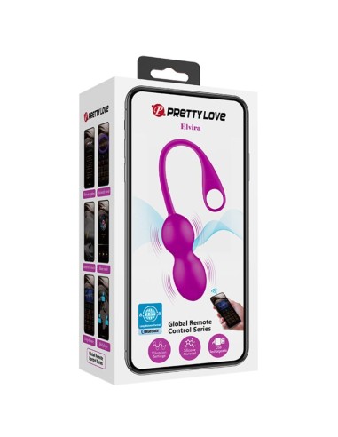 PRETTY LOVE ELVIRA BOLAS VIBRADORAS RECARGABLE MORADO