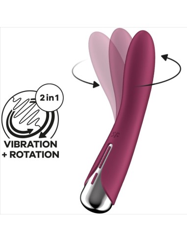 SATISFYER SPINNING VIBE 1 VIBRADOR ROTADOR G SPOT RED