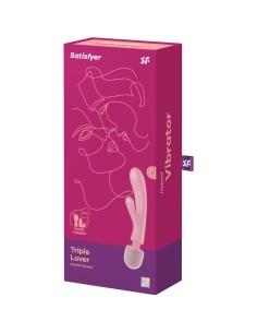 SATISFYER TRIPLE LOVER MASAJEADOR VIBRADOR RABBIT ROSA 2