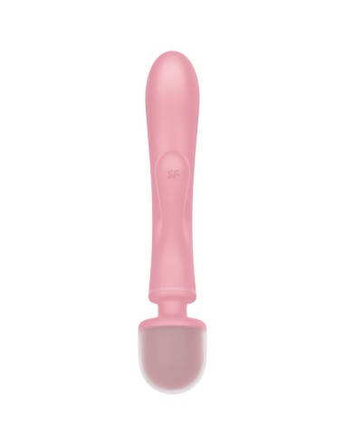 SATISFYER TRIPLE LOVER MASAJEADOR VIBRADOR RABBIT ROSA