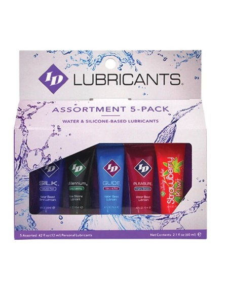 ID JUICY LUBE SURTIDO 5X LUBRICANTE TUBE PACK 12 ML