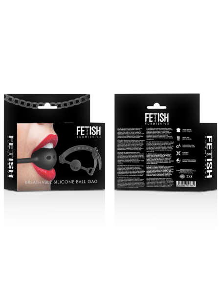 FETISH SUBMISSIVE BONDAGE MORDAZA DE BOLA DE SILICONA TRANSPIRABLE