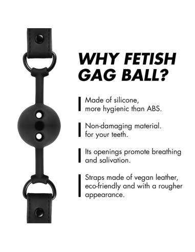 FETISH SUBMISSIVE BONDAGE MORDAZA DE BOLA DE SILICONA TRANSPIRABLE