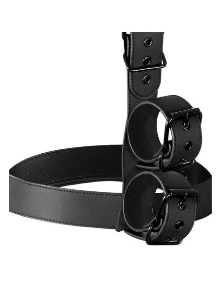 FETISH SUBMISSIVE BONDAGE CONJUNTO DE SUJECION PARA EL CUERPO DE CUELLO Y MUNEQUERAS