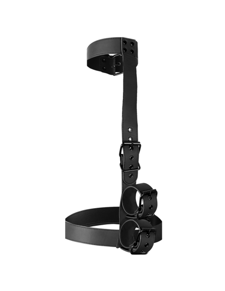 FETISH SUBMISSIVE BONDAGE CONJUNTO DE SUJECION PARA EL CUERPO DE CUELLO Y MUNEQUERAS