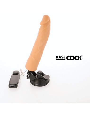 BASECOCK VIBRADOR REALISTICO CONTROL REMOTO NATURAL 21 CM